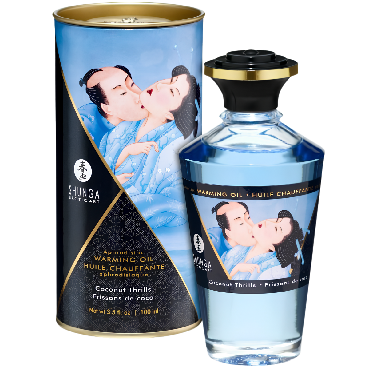 Huile de massage chauffante comestible Shunga