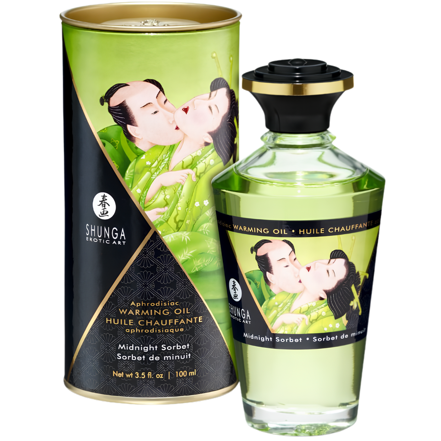 Huile de massage chauffante comestible Shunga