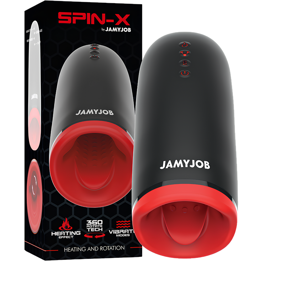 Masturbateur chauffant et rotatif Jamyjob Spin-X