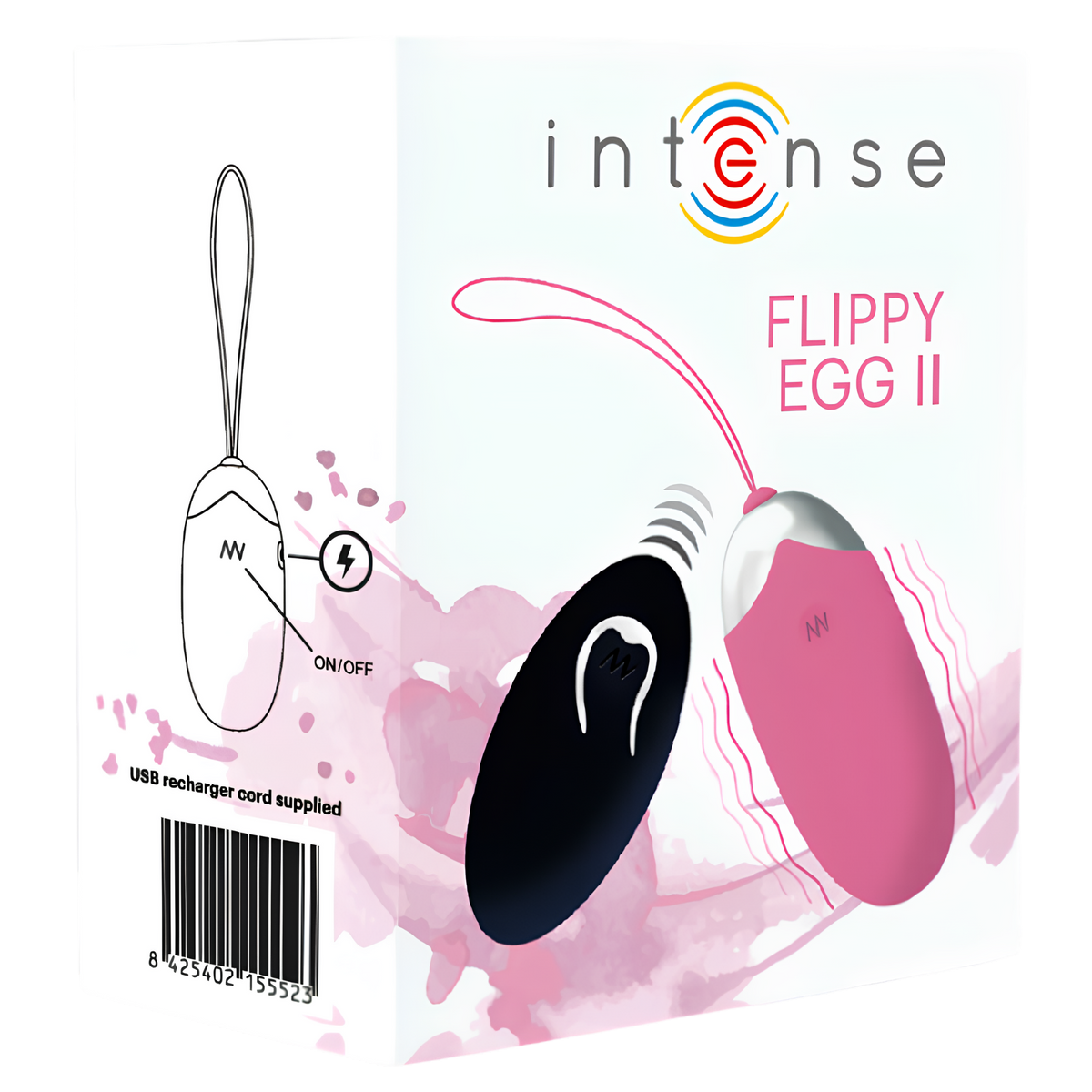 Œuf vibrant télécommandé Intense Flippy II - 12 modes, portée 10 mètres