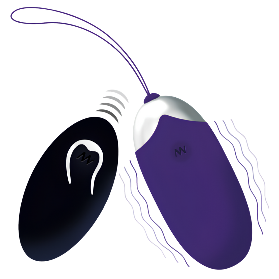 Œuf vibrant télécommandé Intense Flippy II - 12 modes, portée 10 mètres