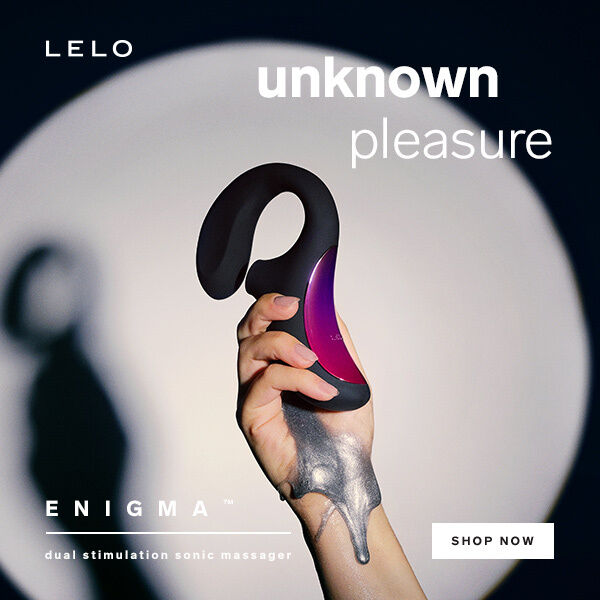 Stimulateur double LELO Enigma - ondes soniques et bras interne, 140 mm insérables