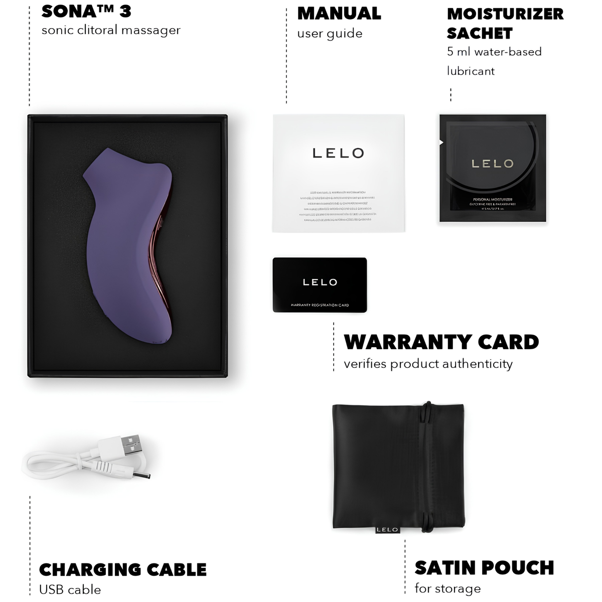 Stimulateur clitoridien LELO Sona 3 - 10 modes, 2 de plus par l'application