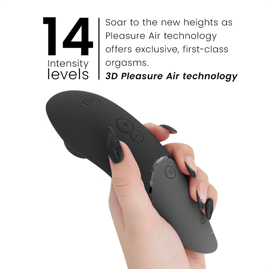 Womanizer Next noir en main, 14 niveaux d'intensité