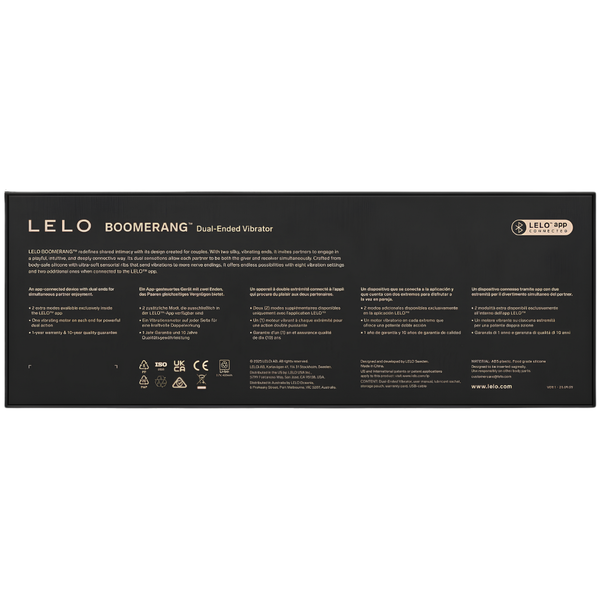Vibromasseur pour couple LELO Boomerang