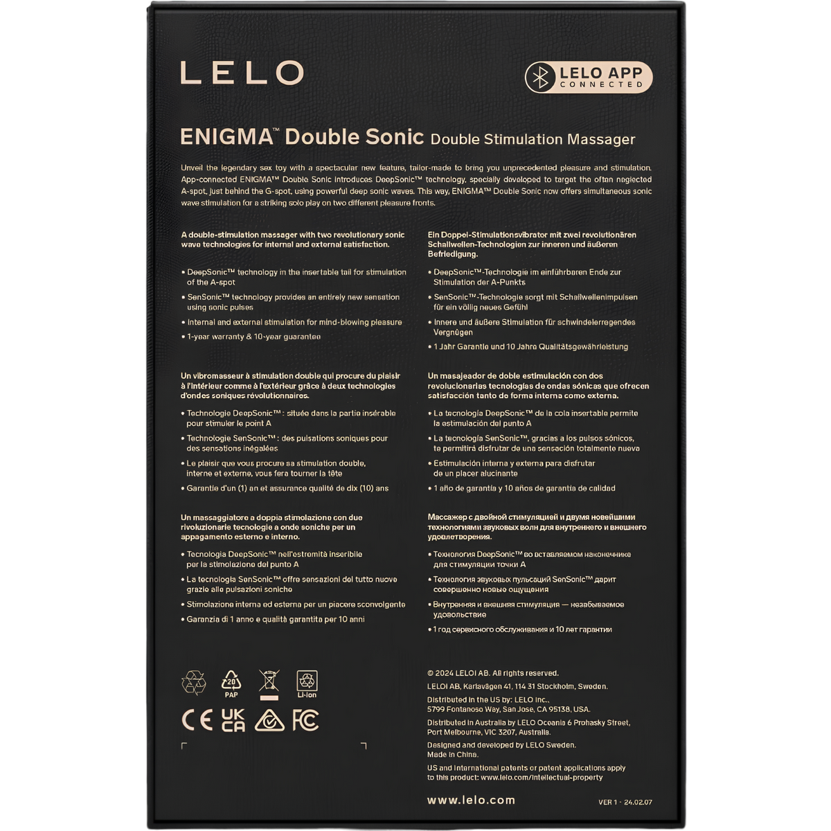 Vibromasseur LELO Enigma Double Sonic