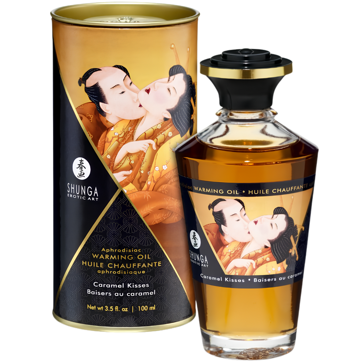 Huile de massage chauffante comestible Shunga