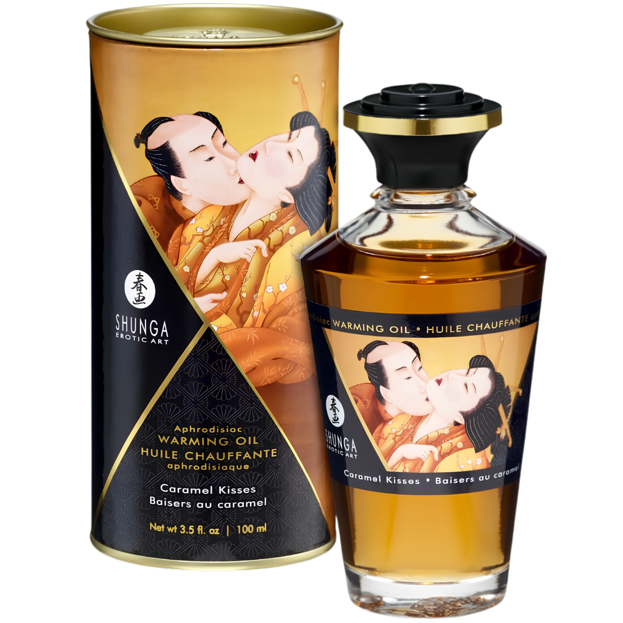 Huile de massage chauffante comestible Shunga