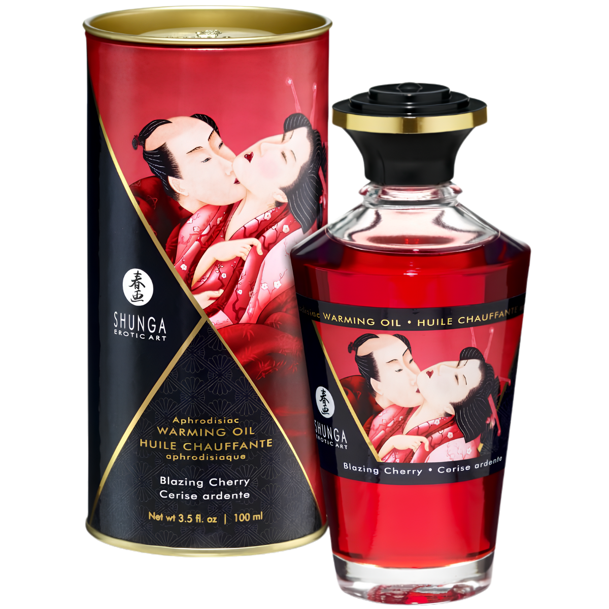 Huile de massage chauffante comestible Shunga