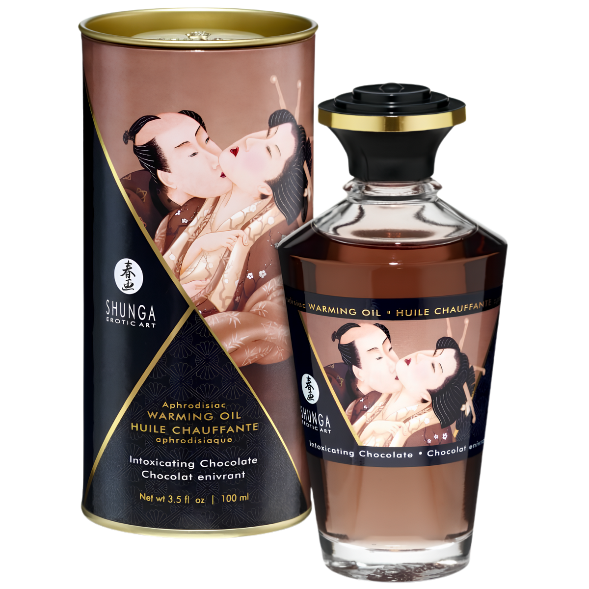Huile de massage chauffante comestible Shunga