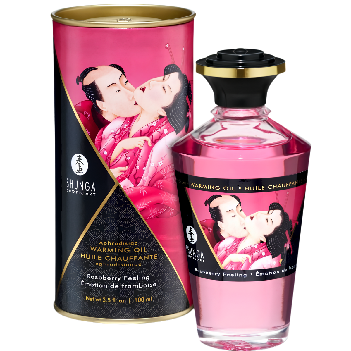 Huile de massage chauffante comestible Shunga