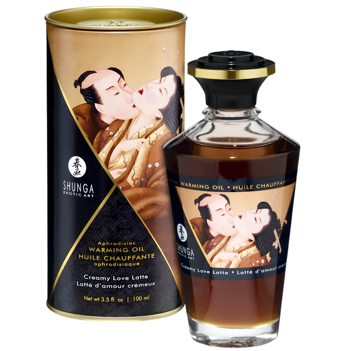 Huile de massage chauffante comestible Shunga