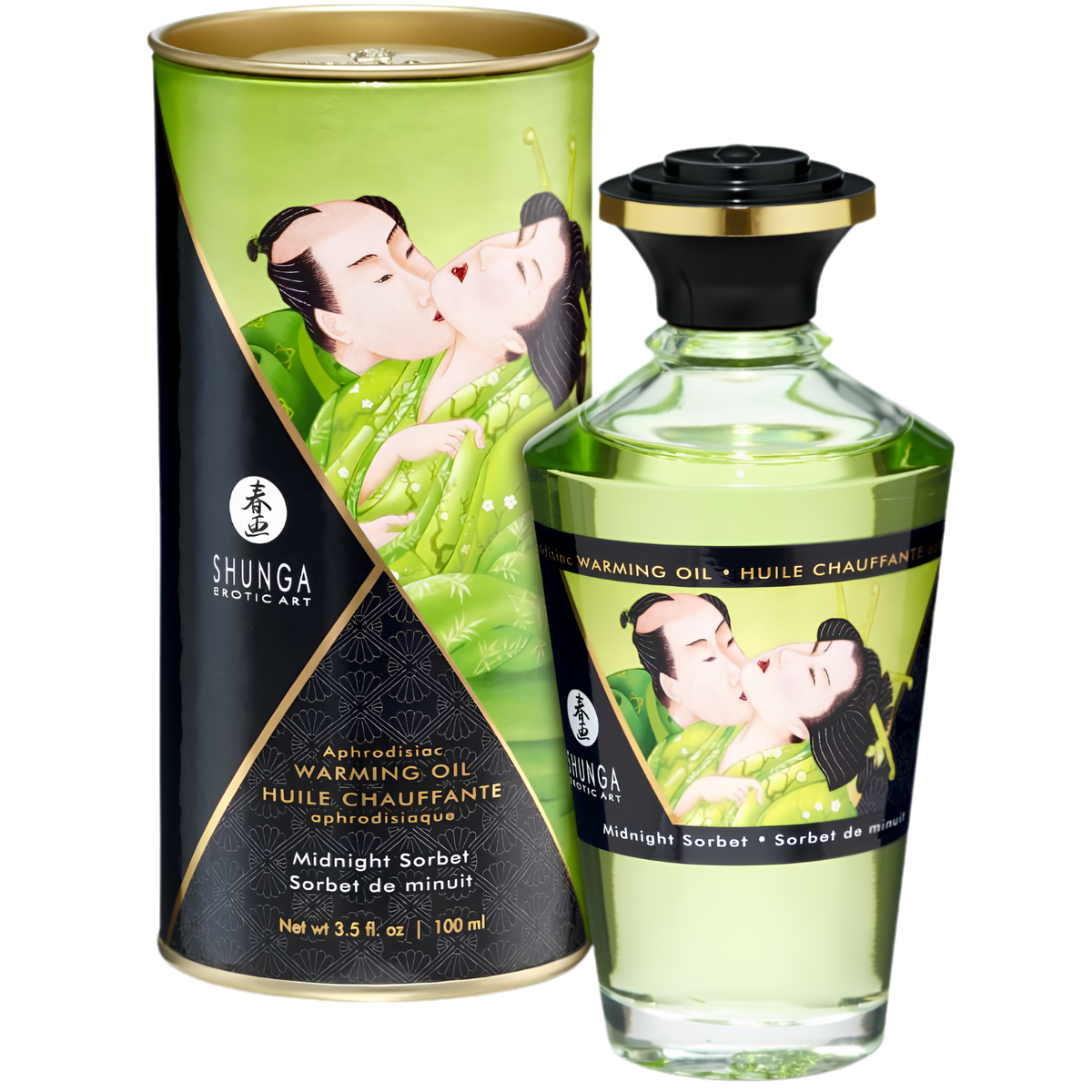 Huile de massage chauffante comestible Shunga
