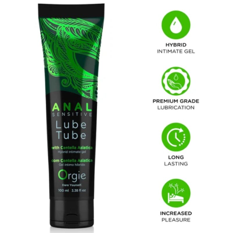 Lubrifiant anal hybride Orgie Lube Tube - Comfort ou Sensitive, 100 ml