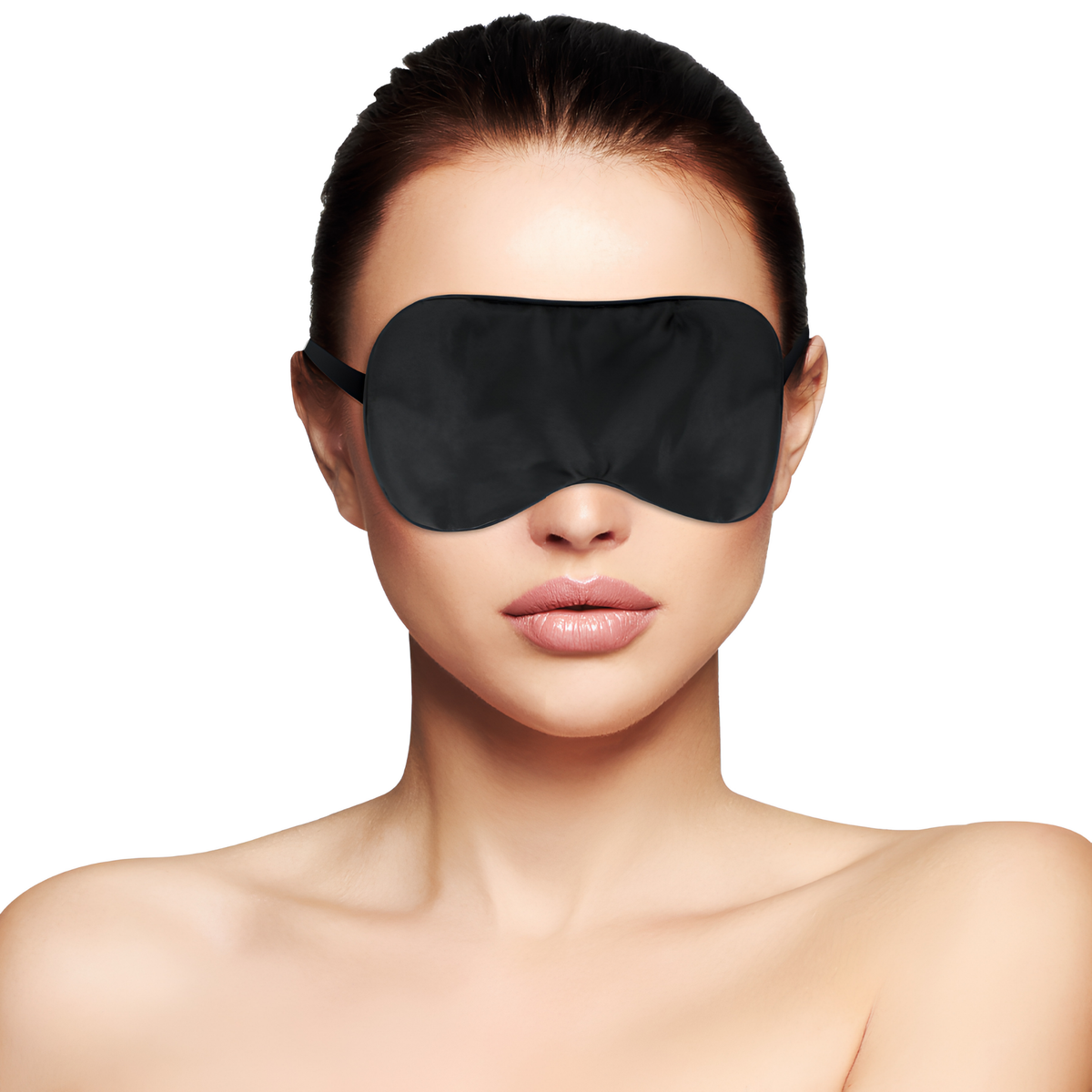 Masque pour les yeux en satin noir