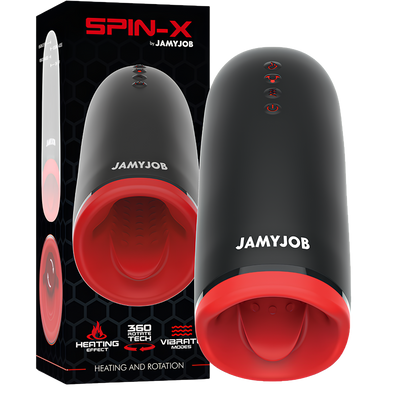 Masturbateur chauffant et rotatif Jamyjob Spin-X