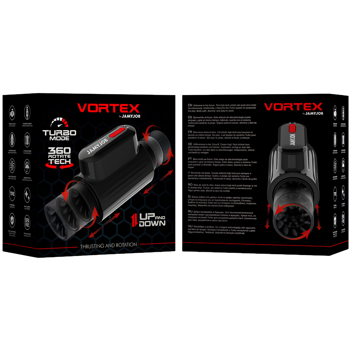 Masturbateur rotatif Jamyjob Vortex