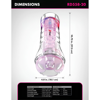 Masturbateur transparent PDX Elite ViewTube XXL