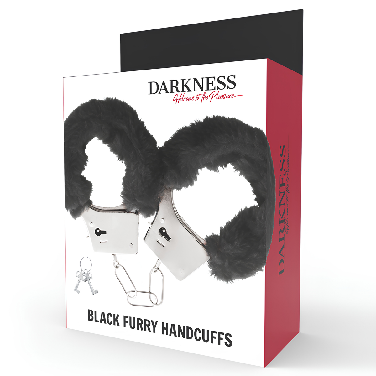 Menottes doublées Darkness noires dans leur boîte
