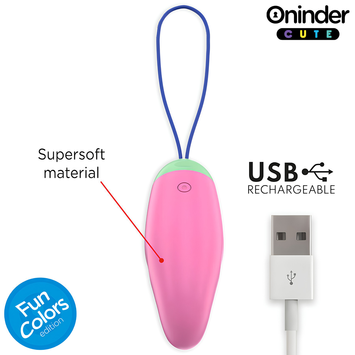Œuf vibrant connecté Oninder Cute - rotation à 360 degrés