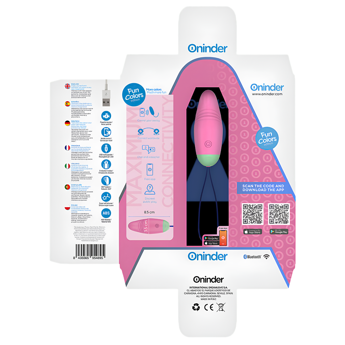 Œuf vibrant connecté Oninder Cute - rotation à 360 degrés