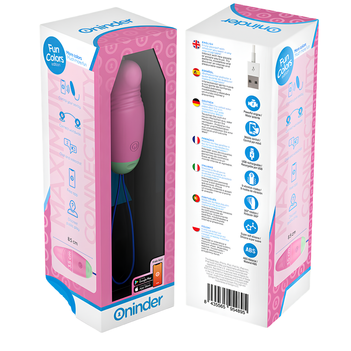 Œuf vibrant connecté Oninder Cute - rotation à 360 degrés