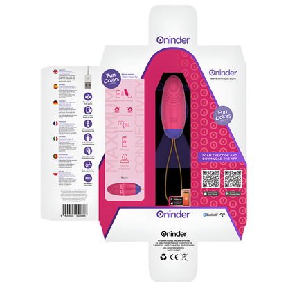 Œuf vibrant connecté Oninder Cute - vibration, ondulation et tapotement