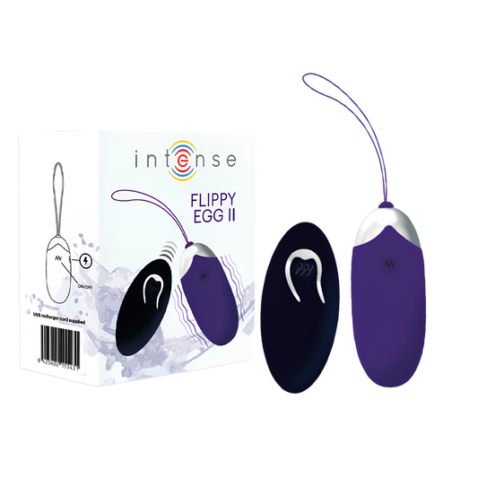 Œuf vibrant télécommandé Intense Flippy II - 12 modes, portée 10 mètres