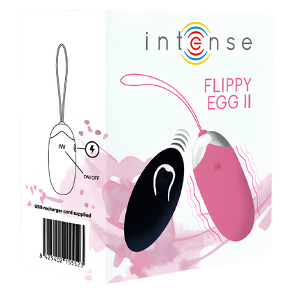 Œuf vibrant télécommandé Intense Flippy II - 12 modes, portée 10 mètres