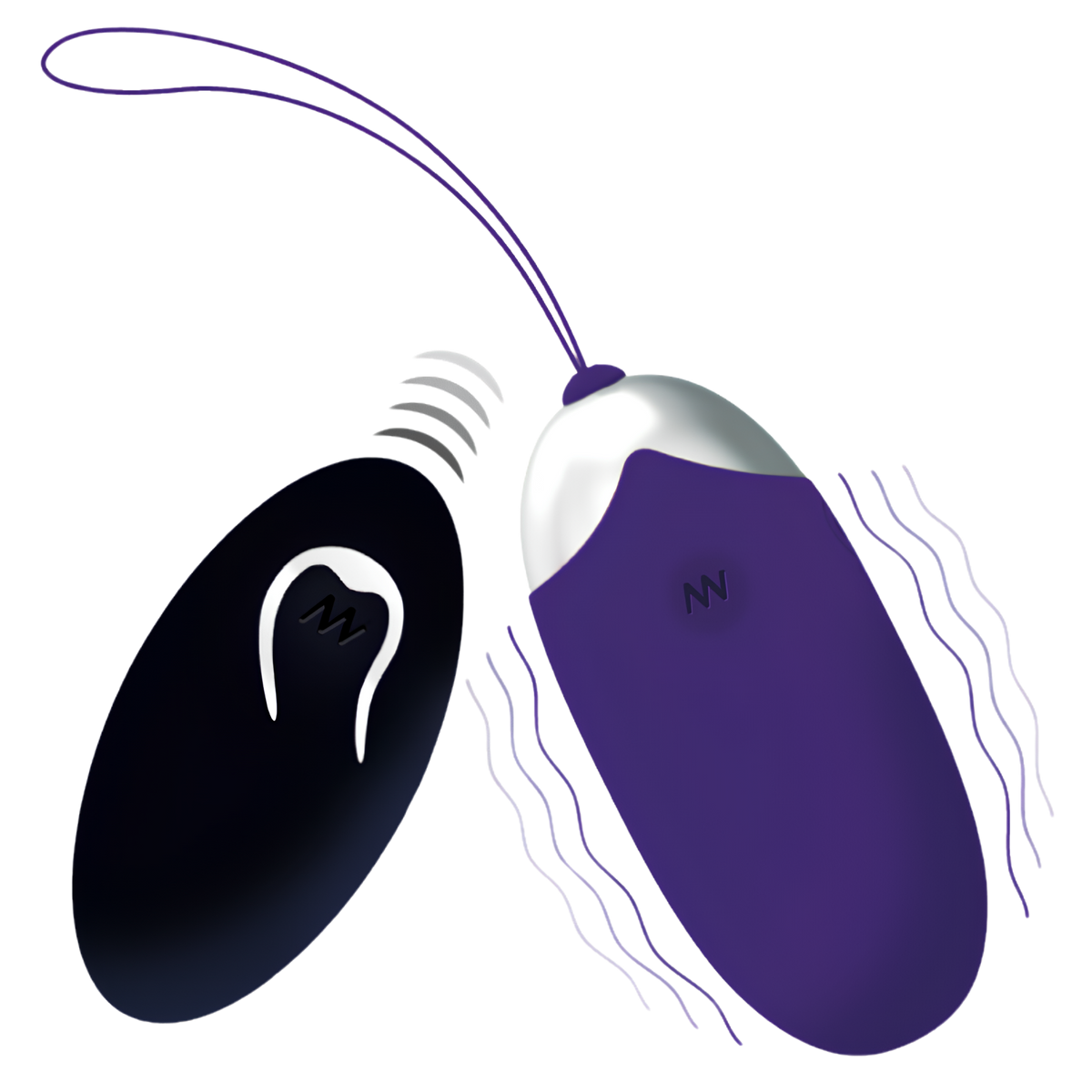 Œuf vibrant télécommandé Intense Flippy II - 12 modes, portée 10 mètres