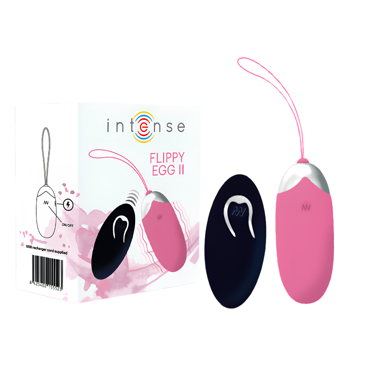 Œuf vibrant télécommandé Intense Flippy II - 12 modes, portée 10 mètres