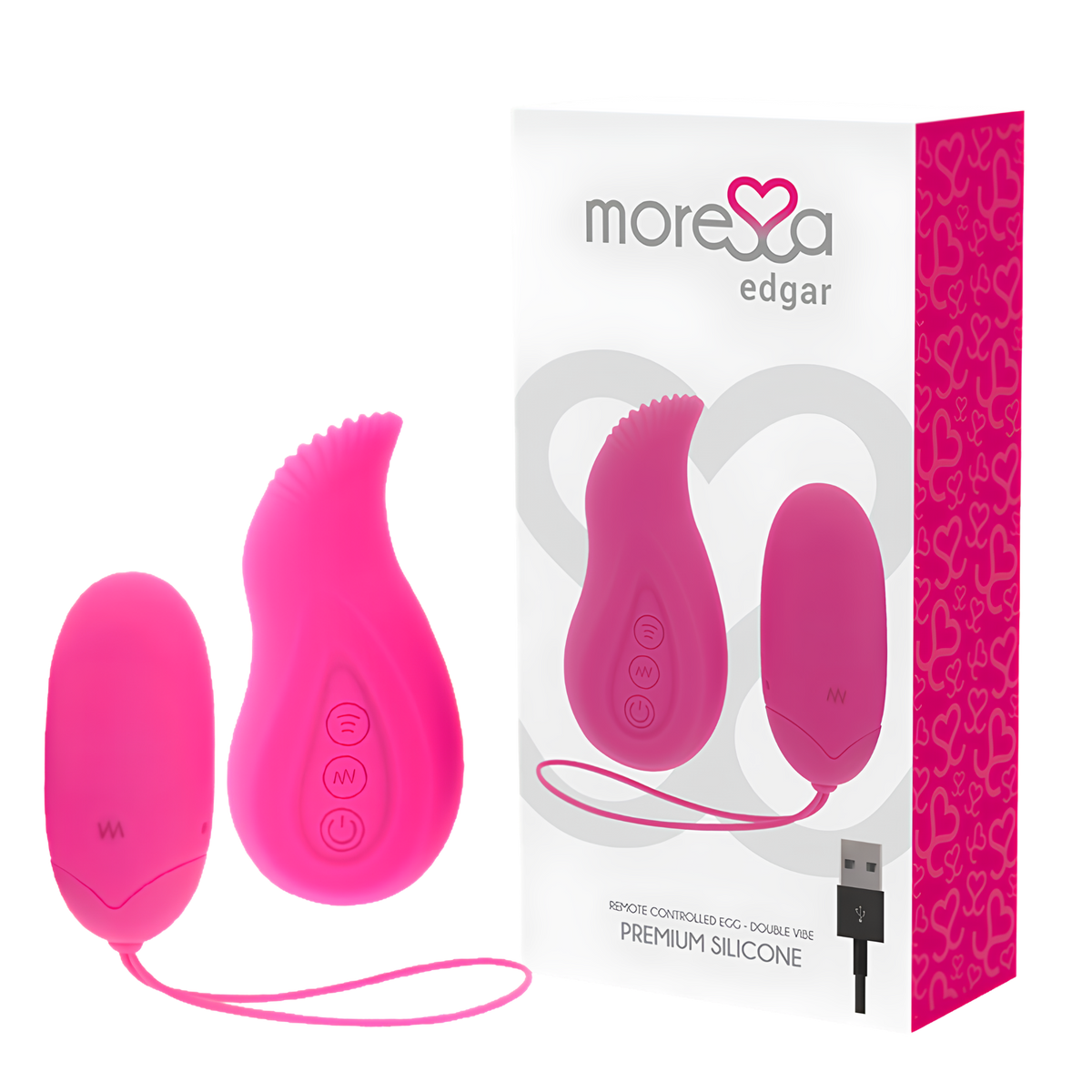 Œuf vibrant et stimulateur Moressa Edgar Premium - deux pièces synchronisées