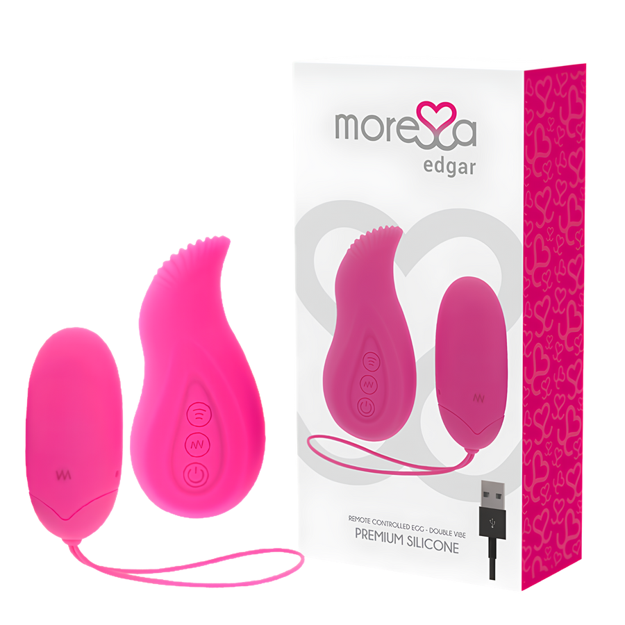 Œuf vibrant et stimulateur Moressa Edgar Premium - deux pièces synchronisées