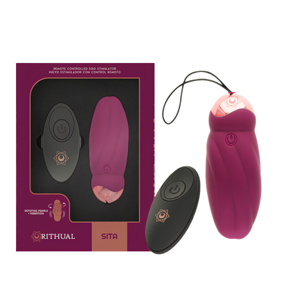 Œuf vibrant télécommandé Rithual Sita - billes rotatives