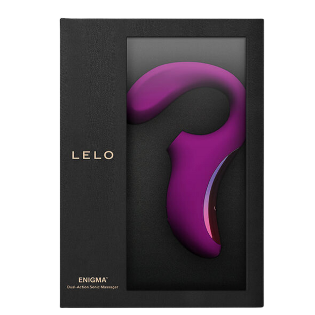 Stimulateur double LELO Enigma - ondes soniques et bras interne, 140 mm insérables
