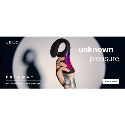 Stimulateur double LELO Enigma - ondes soniques et bras interne, 140 mm insérables