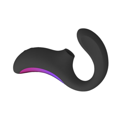 Stimulateur double LELO Enigma - ondes soniques et bras interne, 140 mm insérables