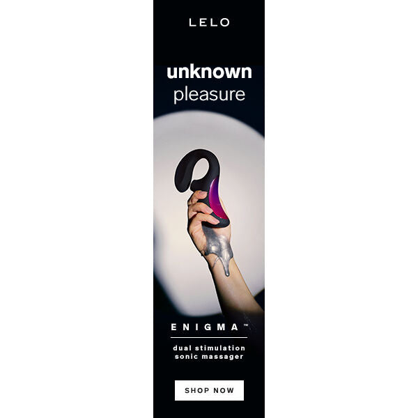 Stimulateur double LELO Enigma - ondes soniques et bras interne, 140 mm insérables