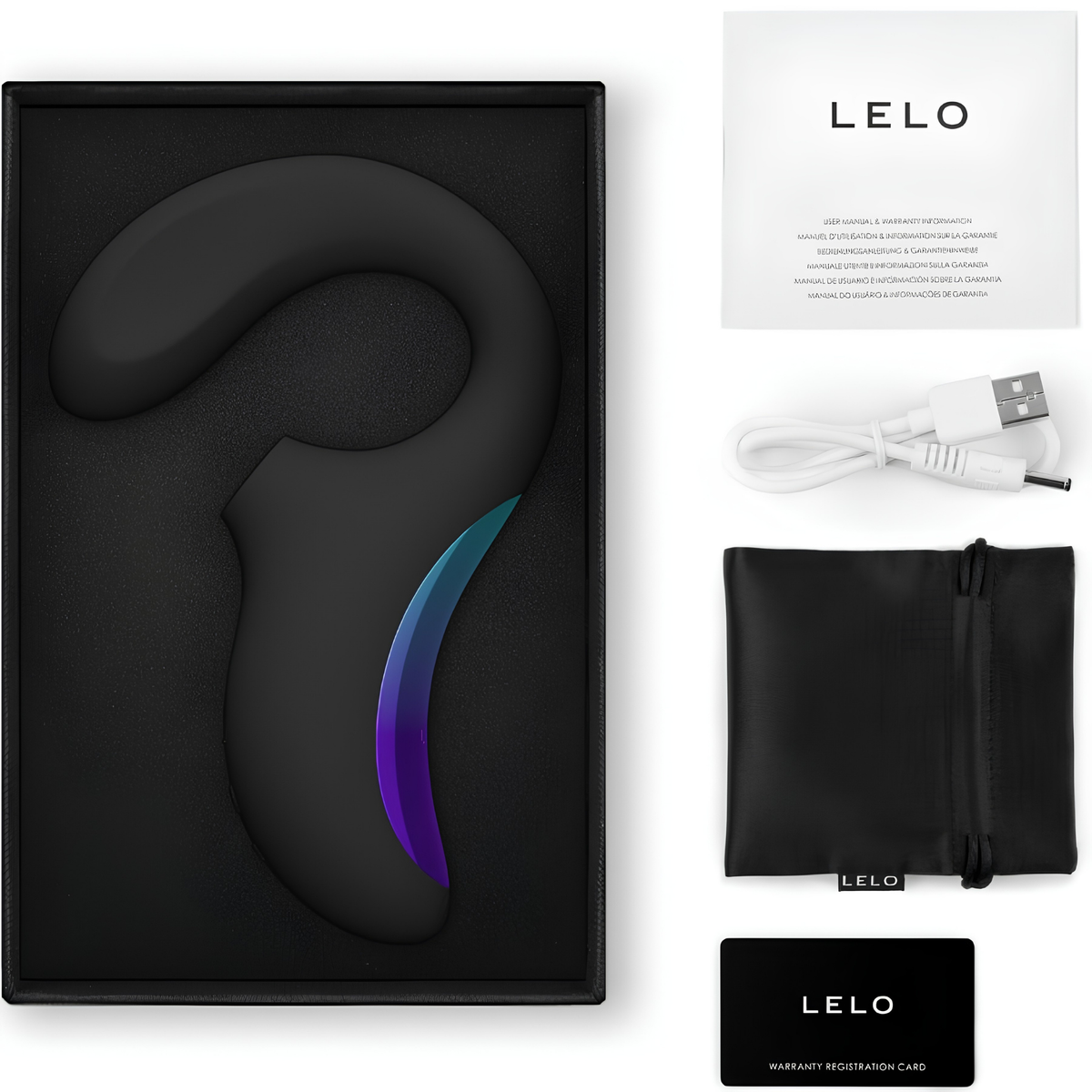 Stimulateur triple LELO Enigma Wave - trois moteurs, trois fréquences