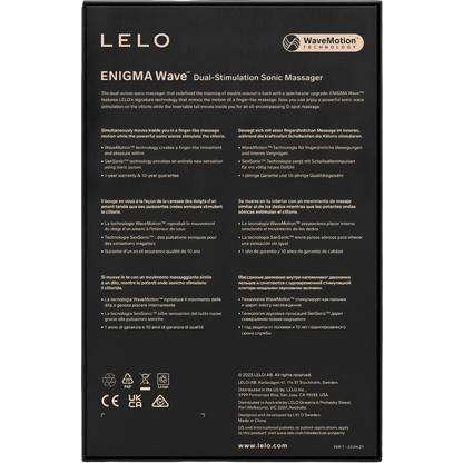 Stimulateur triple LELO Enigma Wave - trois moteurs, trois fréquences