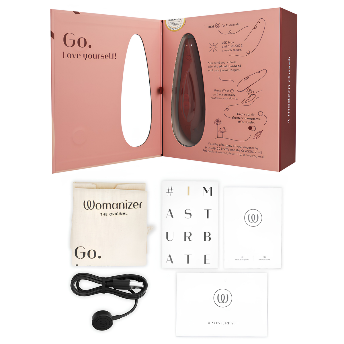 Stimulateur clitoridien Womanizer Classic 2 bordeaux