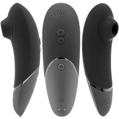 Womanizer Next noir vu de profil, de face et de l'autre côté