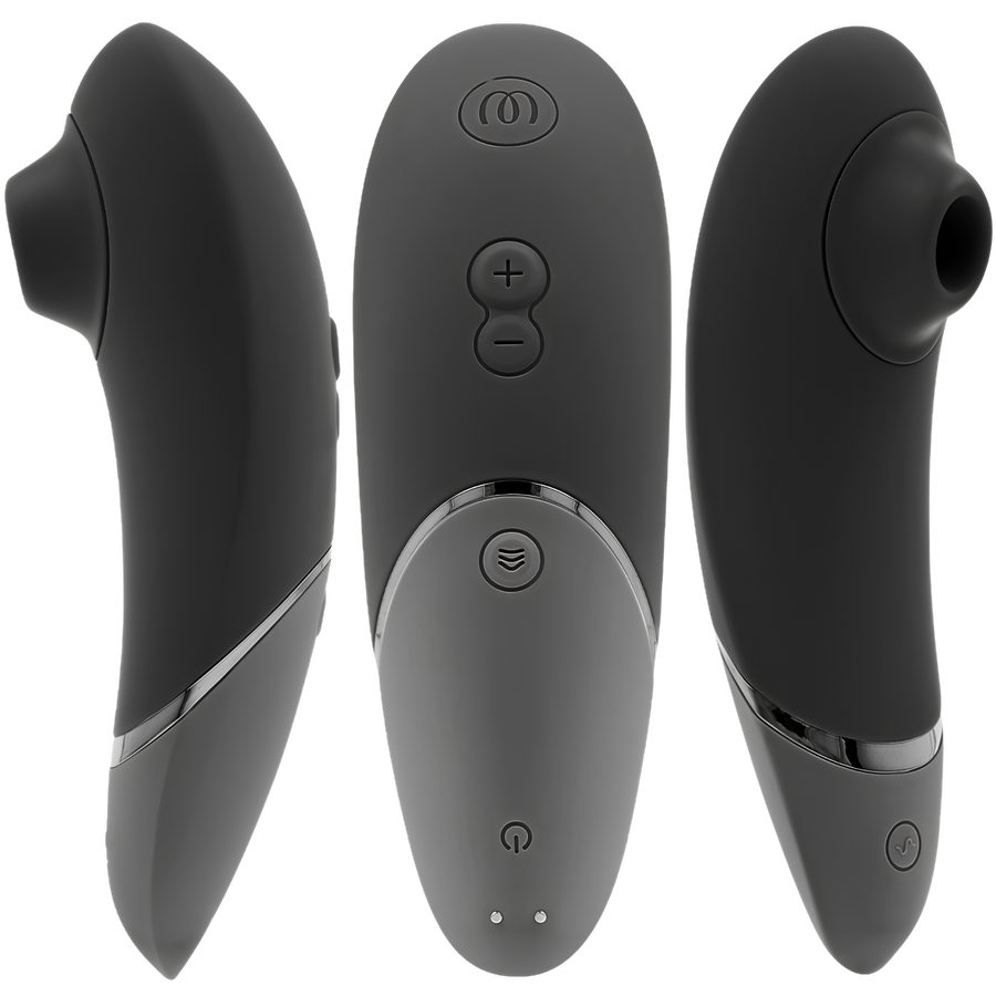 Womanizer Next noir vu de profil, de face et de l'autre côté