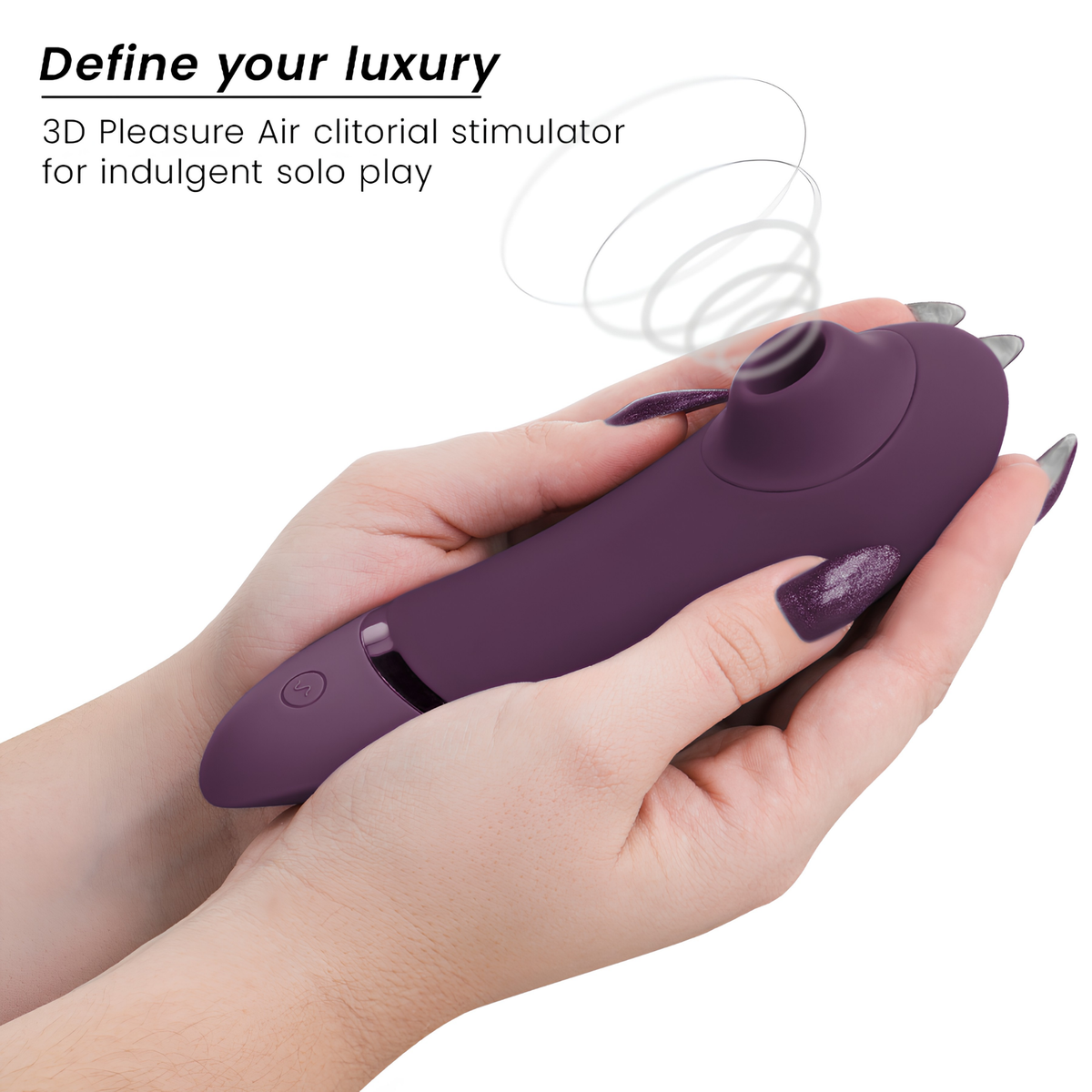 Womanizer Next violet foncé tenu dans la main
