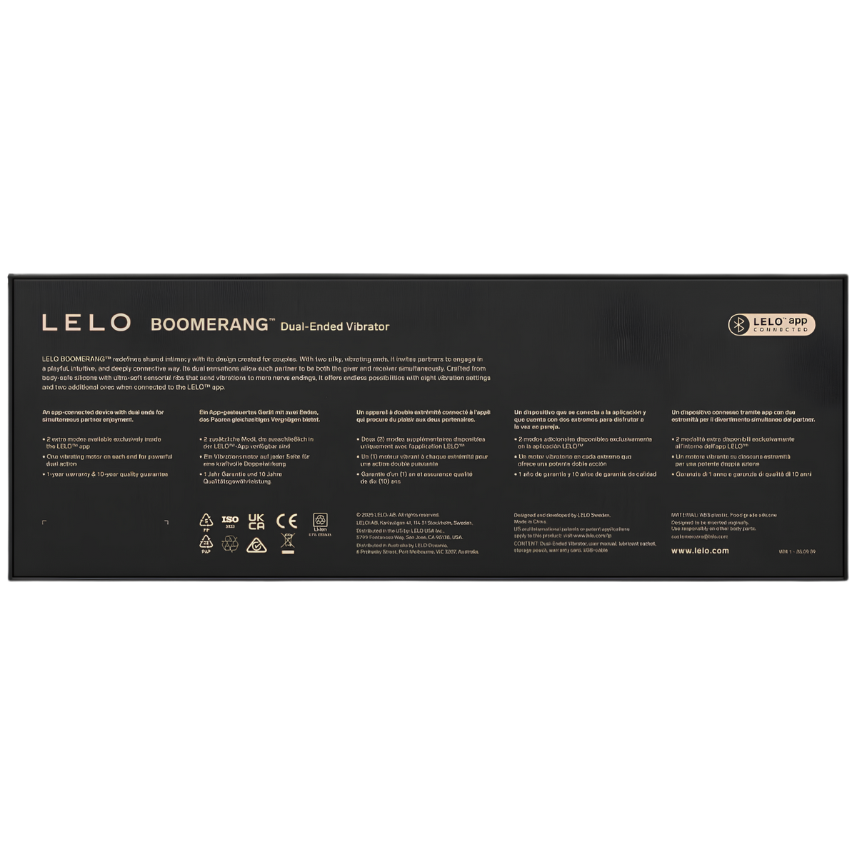 Vibromasseur pour couple LELO Boomerang